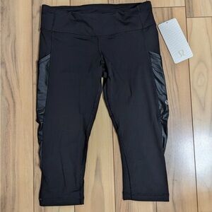 Brand new lululemon athletica Black crop Leggings size 6